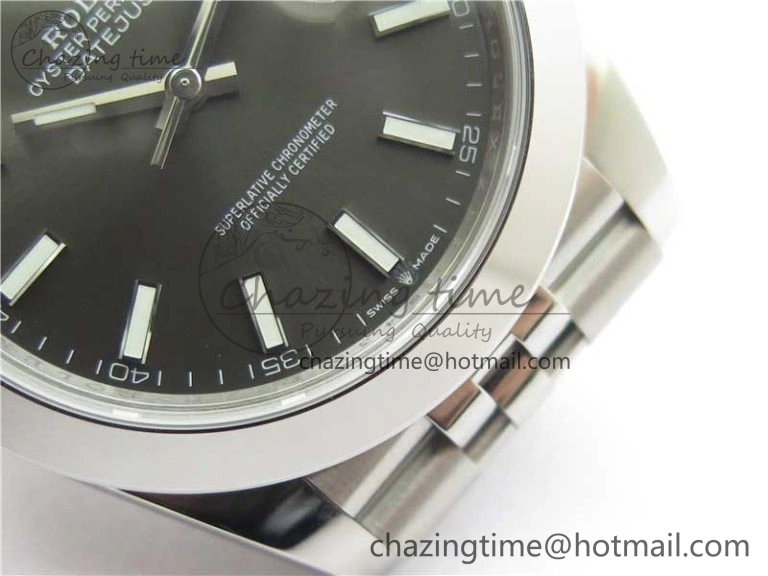 TechFriendly DateJust 41 126330 904L SS VSF 1:1 Best Edition Gray Dial on Jubilee Bracelet VS 2624