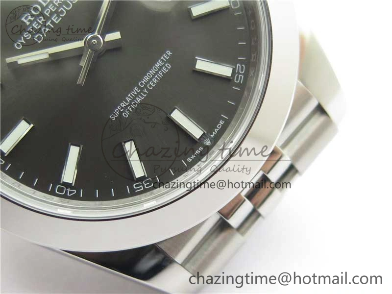 TechFriendly DateJust 41 126330 904L SS VSF 1:1 Best Edition Gray Dial on Jubilee Bracelet VS 2624
