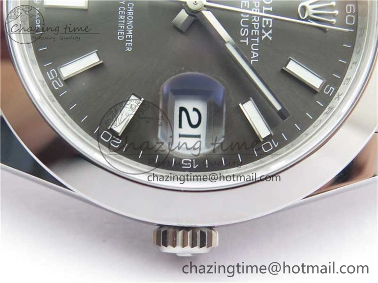 TechFriendly DateJust 41 126330 904L SS VSF 1:1 Best Edition Gray Dial on Jubilee Bracelet VS 2624