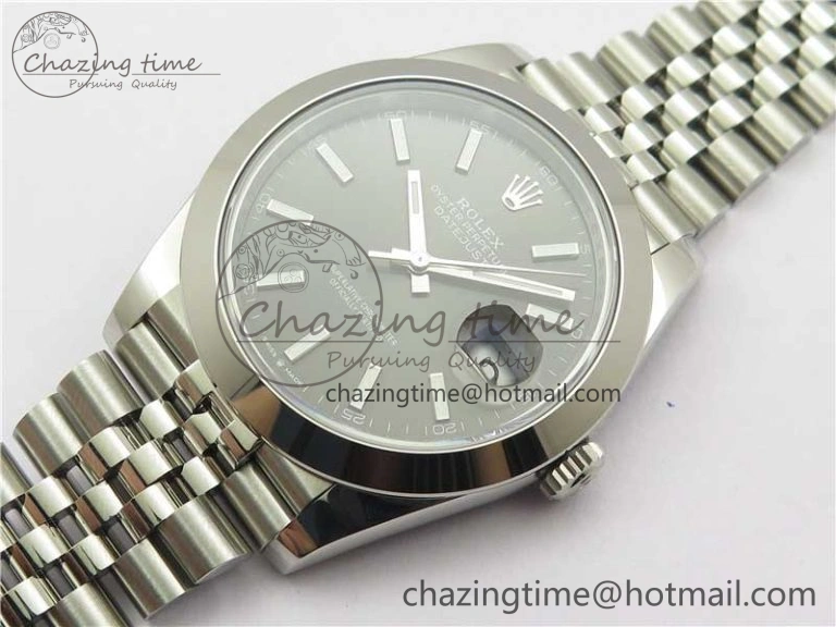 TechFriendly DateJust 41 126330 904L SS VSF 1:1 Best Edition Gray Dial on Jubilee Bracelet VS 2624