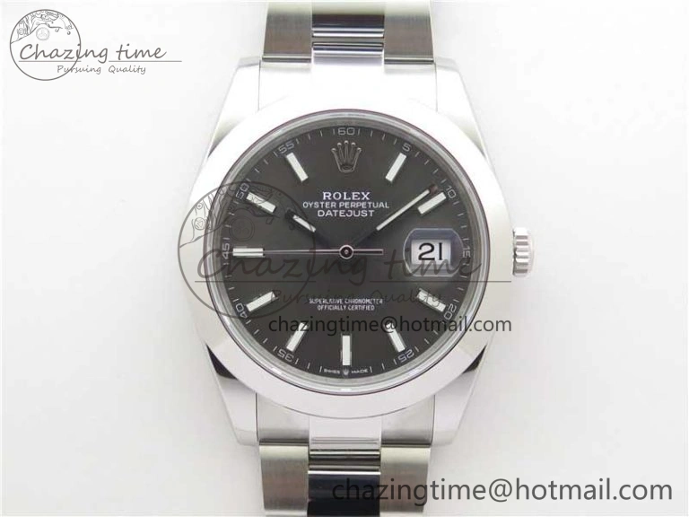 DateJust 41 126330 904L SS VSF 1:1 Best Edition Gray Dial on Oyster Bracelet VS Packable 2626