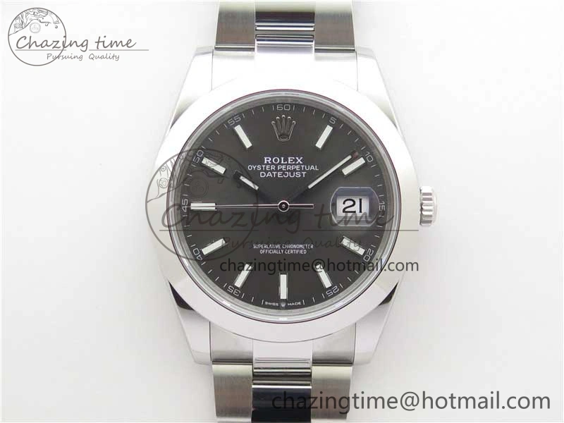 DateJust 41 126330 904L SS VSF 1:1 Best Edition Gray Dial on Oyster Bracelet VS Packable 2626