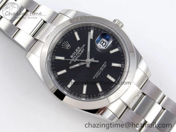 Modern DateJust 41 126330 C+F 1:1 Best Edition 904L Steel Black Dial on SS Oyster Bracelet VR 1395