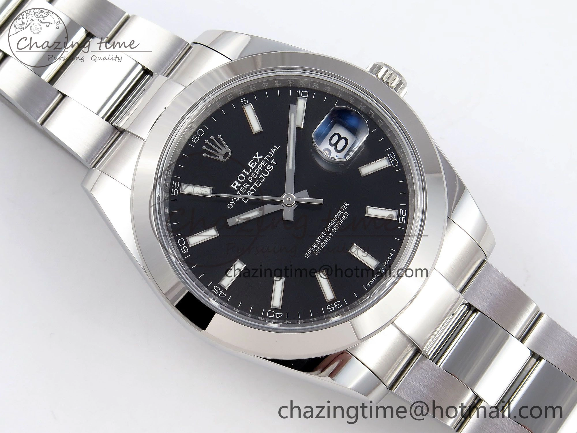 Modern DateJust 41 126330 C+F 1:1 Best Edition 904L Steel Black Dial on SS Oyster Bracelet VR 1395