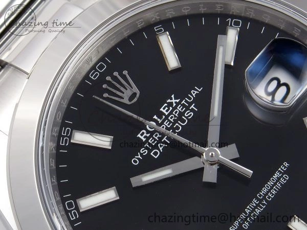 Modern DateJust 41 126330 C+F 1:1 Best Edition 904L Steel Black Dial on SS Oyster Bracelet VR 1395