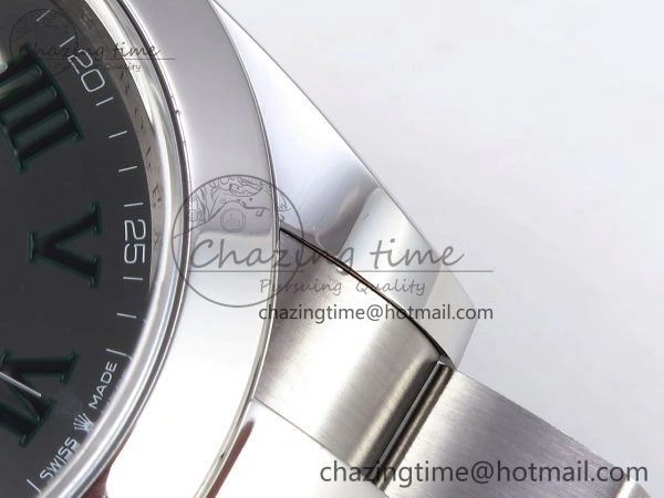 Sophisticated DateJust 41 126330 C+F 1:1 Best Edition 904L Steel Gray Dial Green Roman on SS Oyster Bracelet VR 1394