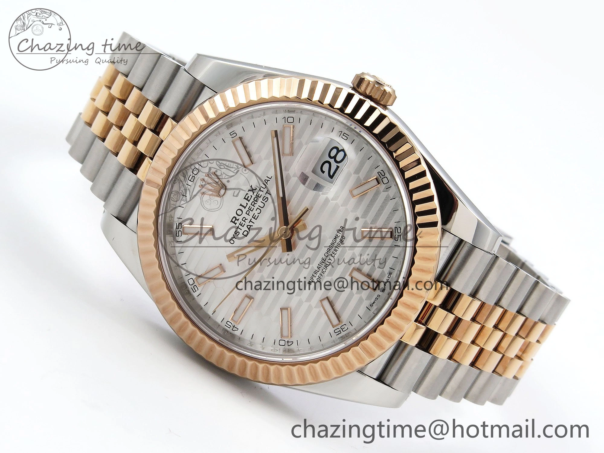 DateJust 41 126331 904L SS VSF 1:1 Best Edition Silver Textured Dial on Jubilee Bracelet VS Cozy 1571