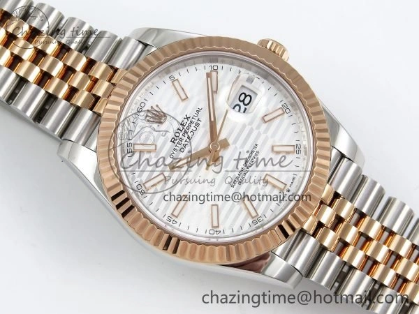 DateJust 41 126331 904L SS VSF 1:1 Best Edition Silver Textured Dial on Jubilee Bracelet VS Cozy 1571