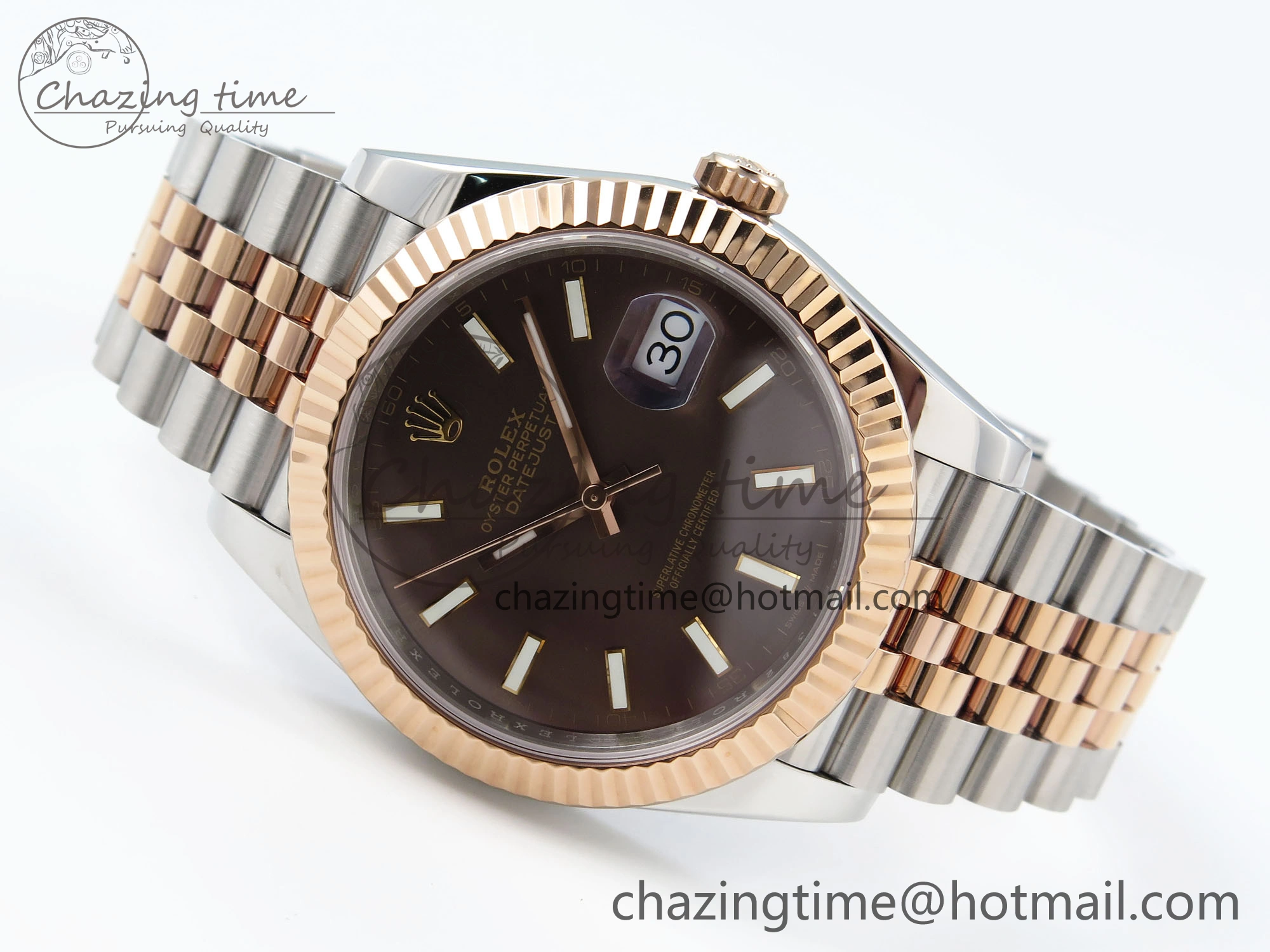 MoistureWicking DateJust 41 126331 904L SS RG VSF 1:1 Best Edition Brown Dial on Jubilee Bracelet VS 1711