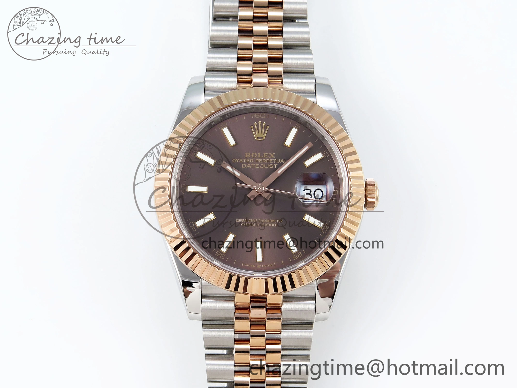 MoistureWicking DateJust 41 126331 904L SS RG VSF 1:1 Best Edition Brown Dial on Jubilee Bracelet VS 1711