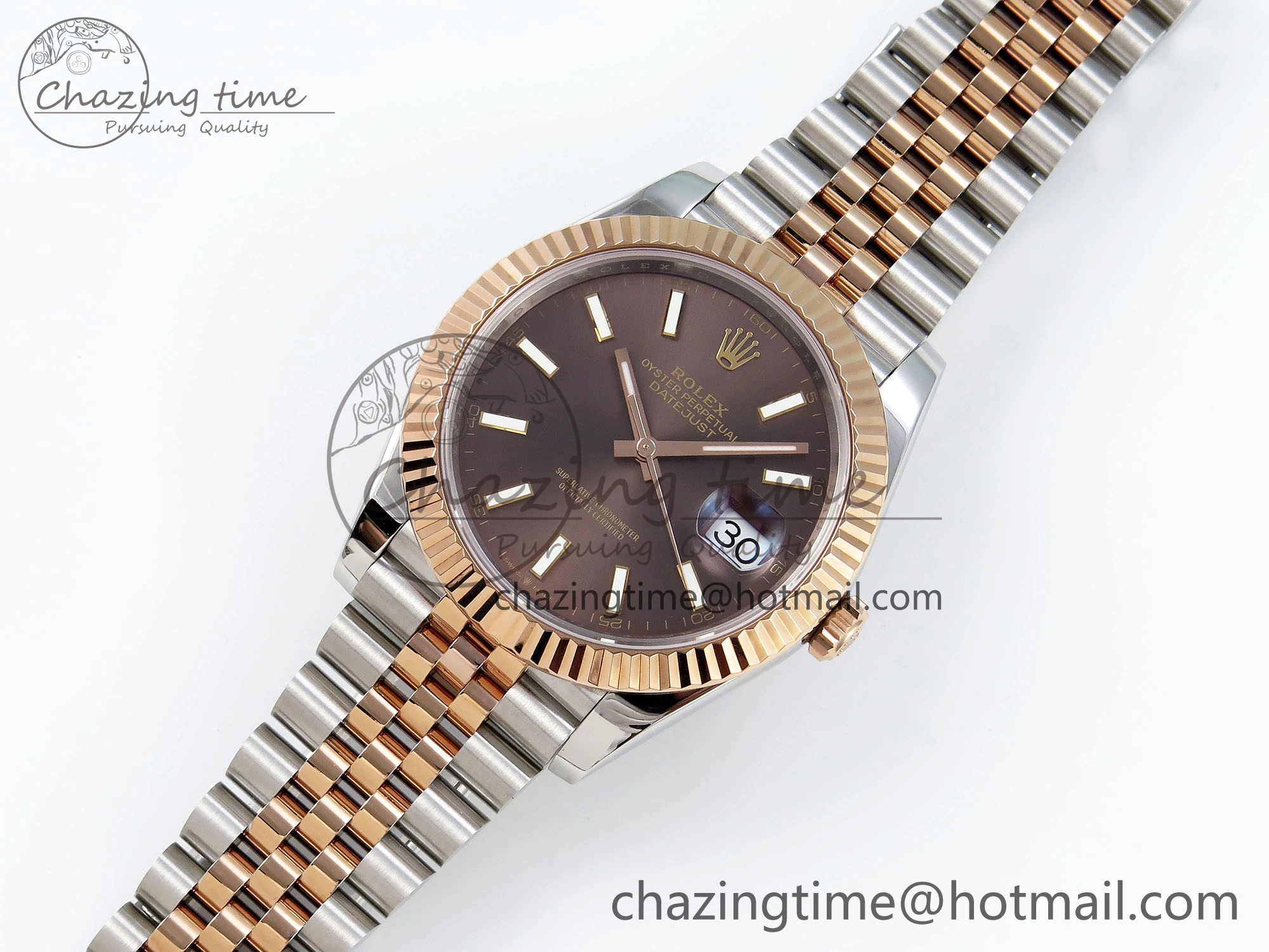 MoistureWicking DateJust 41 126331 904L SS RG VSF 1:1 Best Edition Brown Dial on Jubilee Bracelet VS 1711