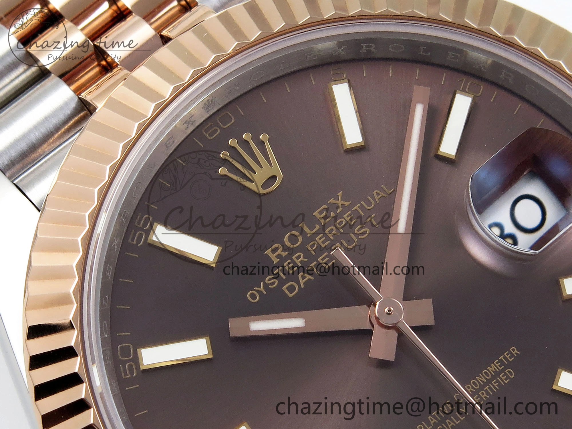 MoistureWicking DateJust 41 126331 904L SS RG VSF 1:1 Best Edition Brown Dial on Jubilee Bracelet VS 1711