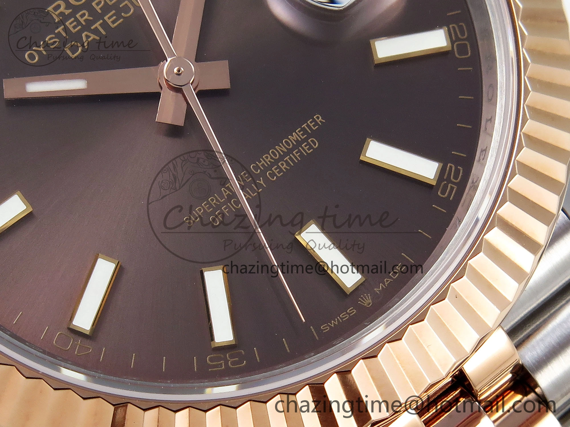 MoistureWicking DateJust 41 126331 904L SS RG VSF 1:1 Best Edition Brown Dial on Jubilee Bracelet VS 1711