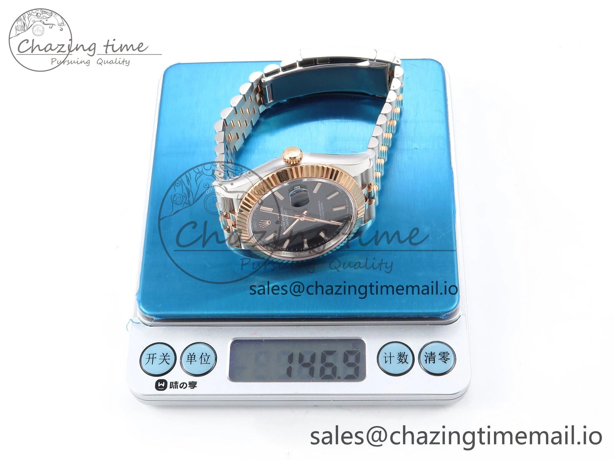 DateJust 41 126331 ARF 1:1 Best Edition 904L Steel Black Dial on SS RG Jubilee Bracelet SH3235（Gain Weight） Original 1106