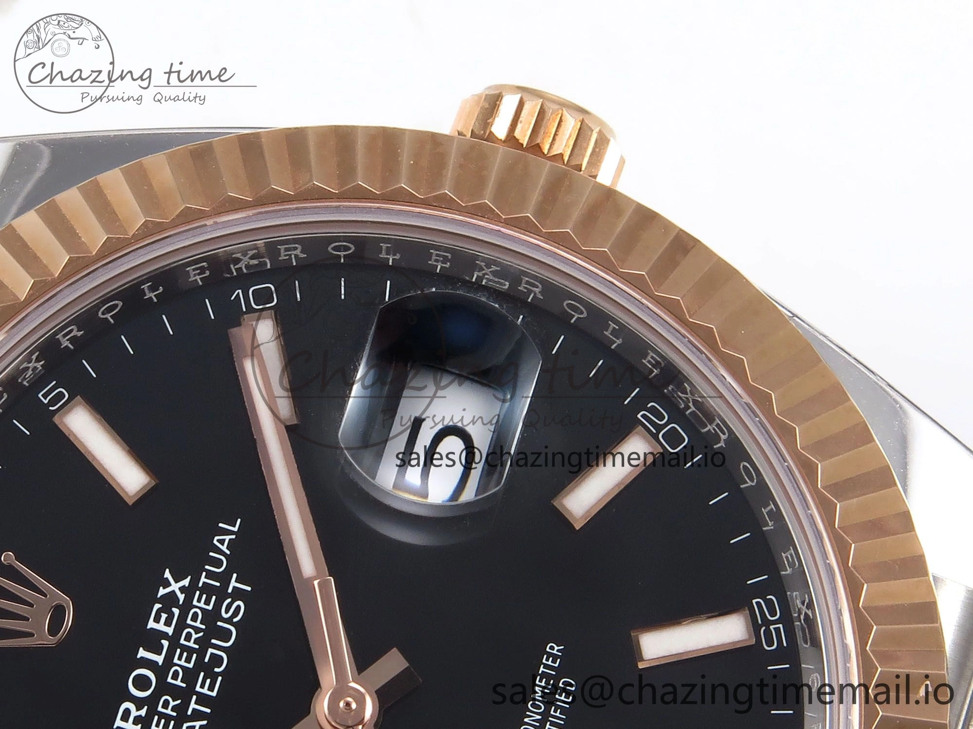 DateJust 41 126331 ARF 1:1 Best Edition 904L Steel Black Dial on SS RG Jubilee Bracelet SH3235（Gain Weight） Original 1106