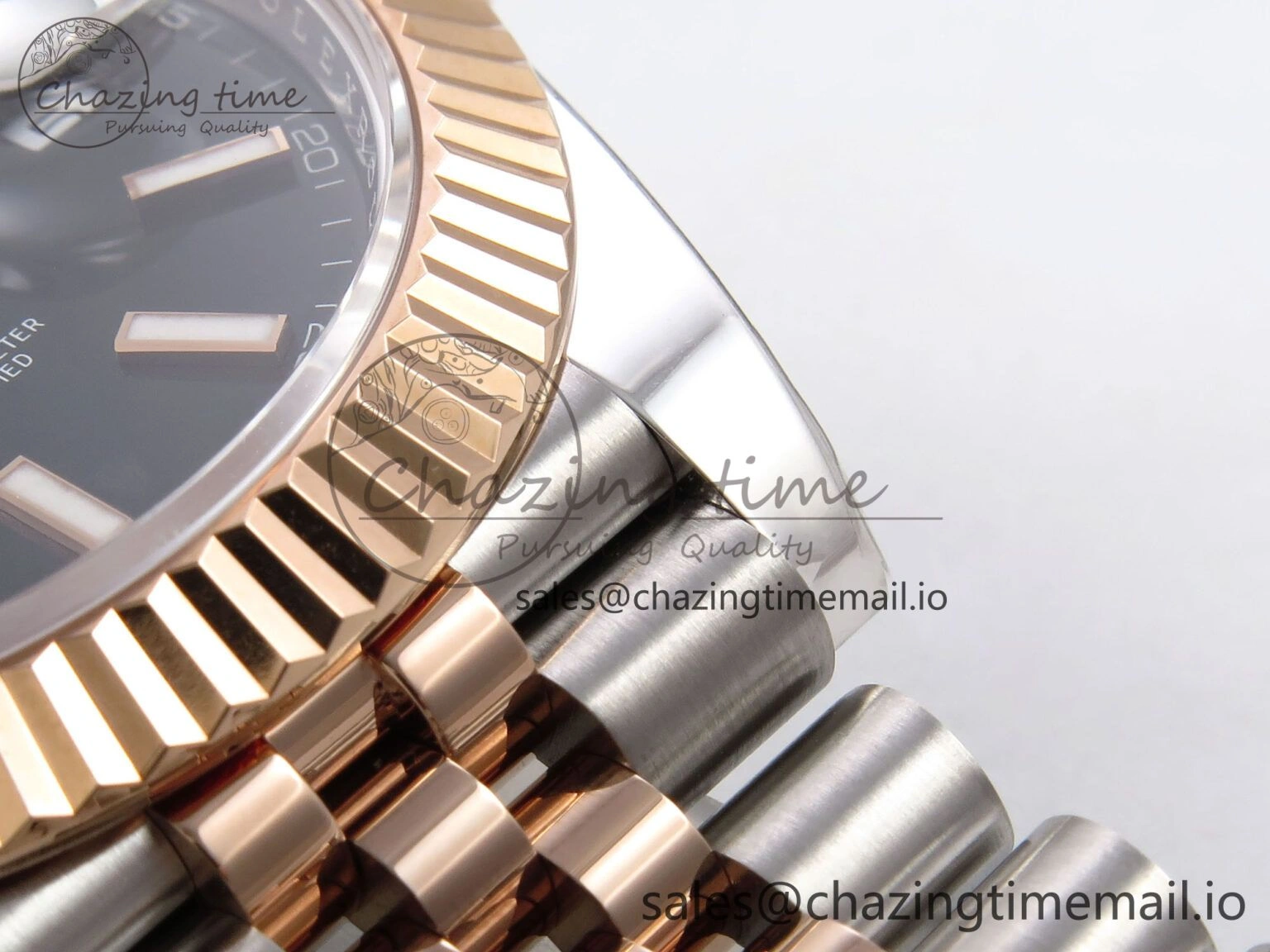 DateJust 41 126331 ARF 1:1 Best Edition 904L Steel Black Dial on SS RG Jubilee Bracelet SH3235（Gain Weight） Original 1106