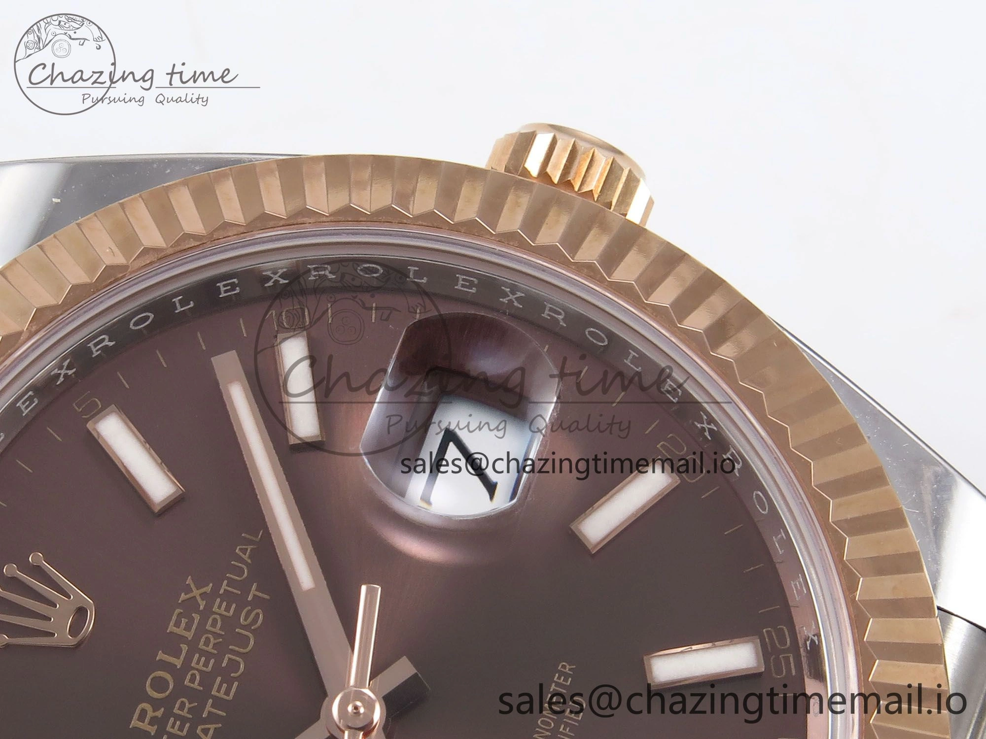 DateJust 41 126331 ARF 1:1 Best Edition 904L Steel Brown Dial on SS RG Jubilee Bracelet SH3235（Gain Weight） Affordable 1109