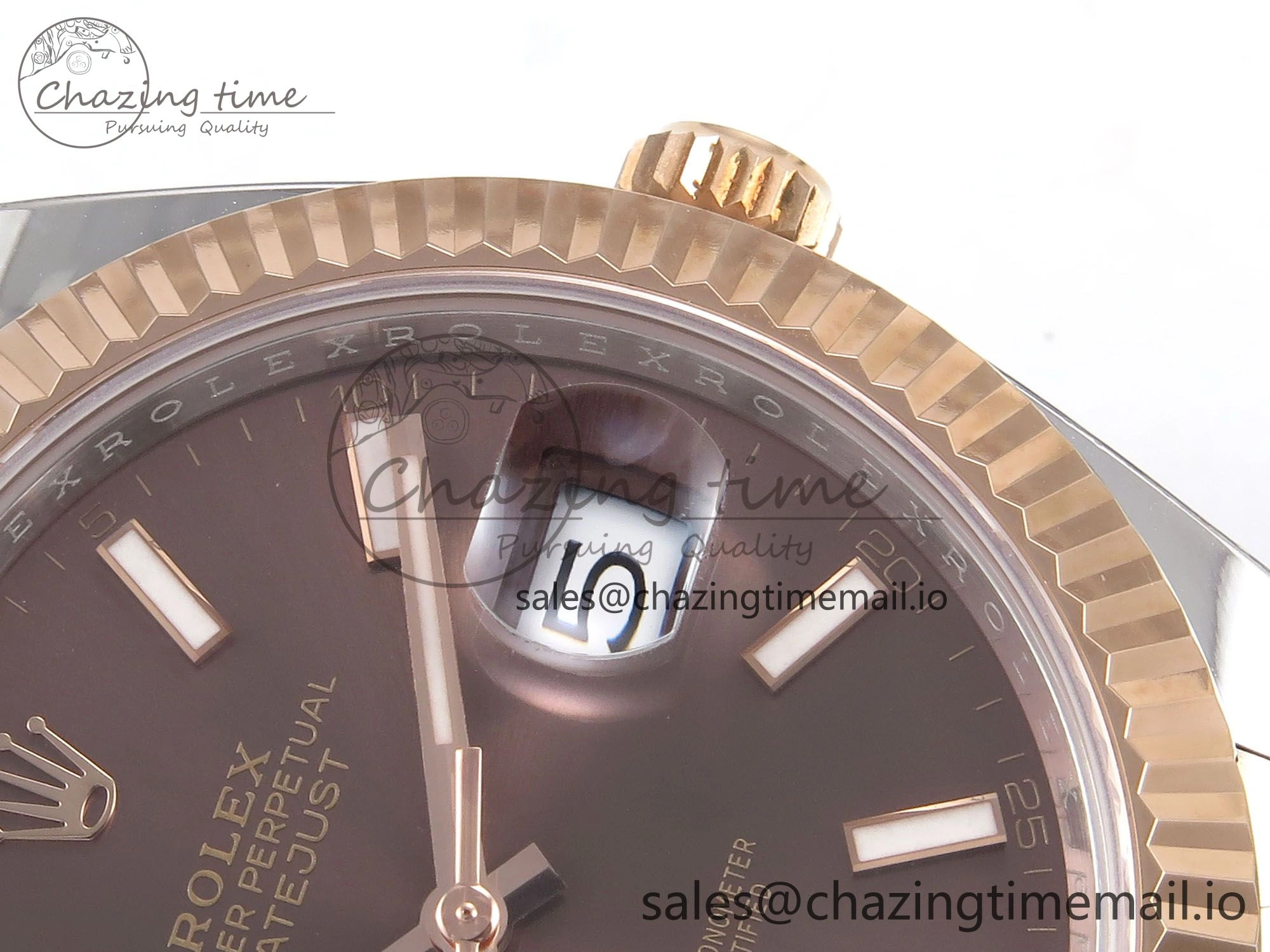 DateJust 41 126331 ARF 1:1 Best Edition 904L Steel Brown Dial on SS RG Oyster Bracelet SH3235（Gain Weight） Durable 1102