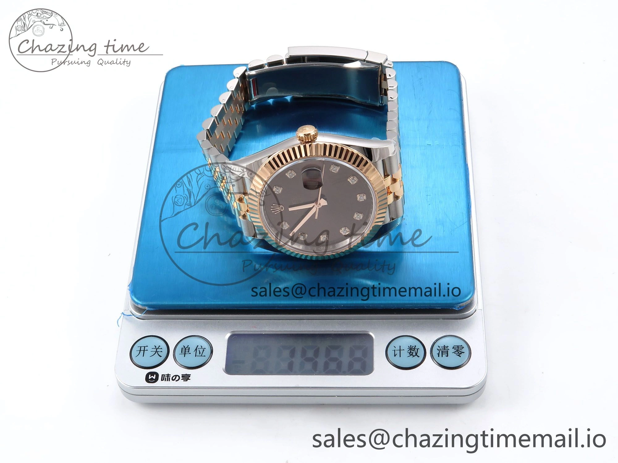 Bright DateJust 41 126331 ARF 1:1 Best Edition 904L Steel Brown Diamonds Dial on SS RG Jubilee Bracelet SH3235（Gain Weight） 1111