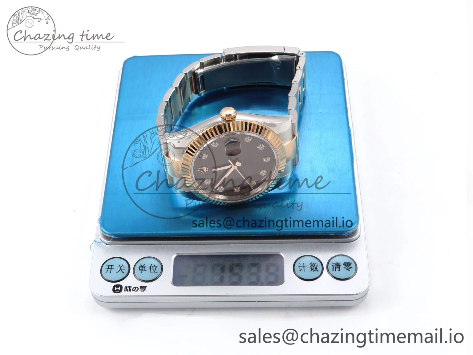 WaterResistant DateJust 41 126331 ARF 1:1 Best Edition 904L Steel Brown Diamonds Dial on SS RG Oyster Bracelet SH3235（Gain Weight） 1093