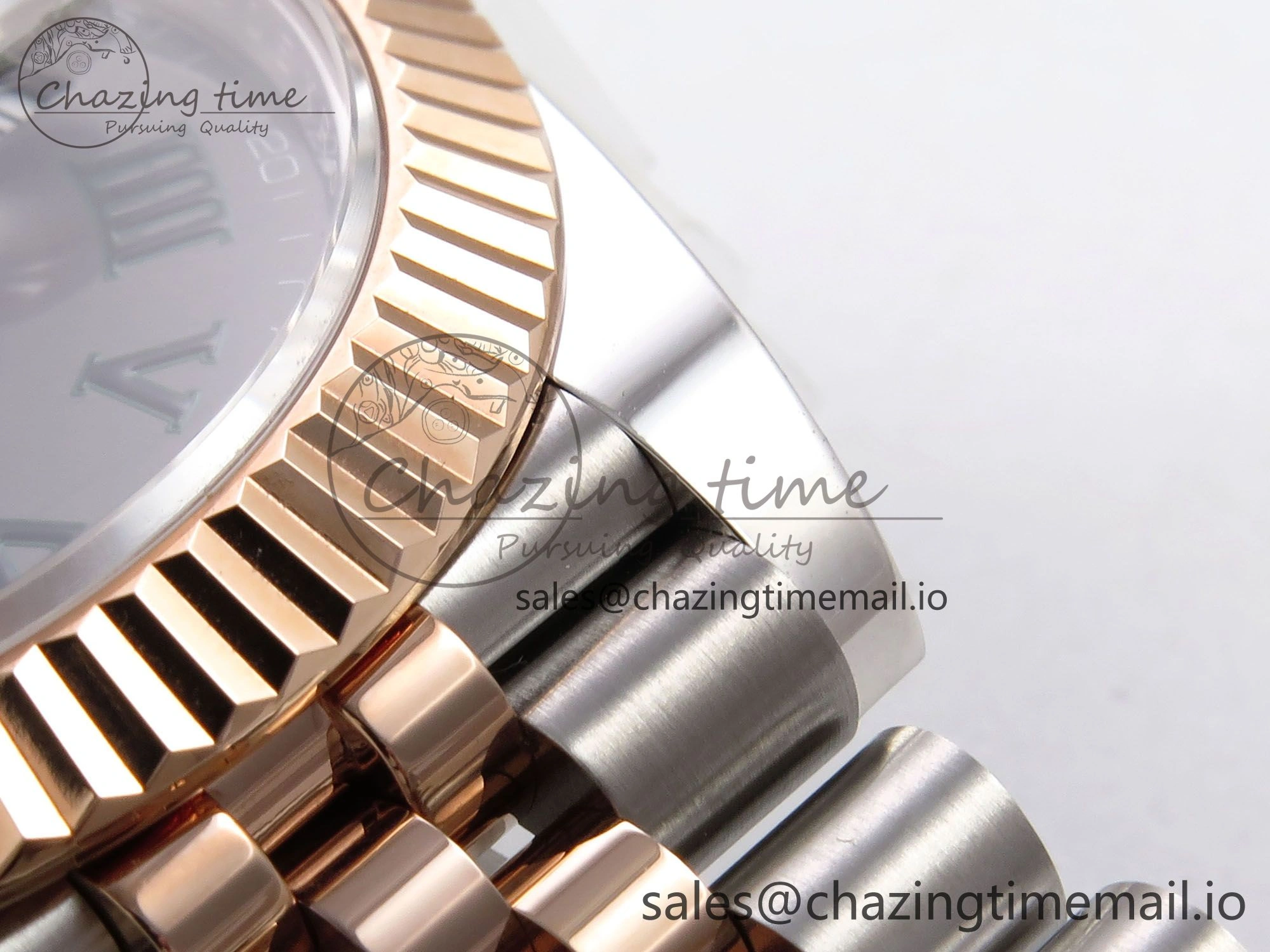 DateJust 41 126331 ARF 1:1 Best Edition 904L Steel Gray Dial Green Roman Marker on SS RG Jubilee Bracelet SH3235（Gain Weight） TravelReady 1103
