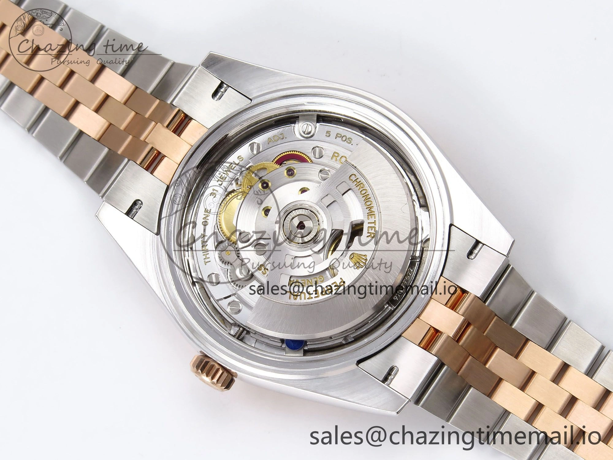 DateJust 41 126331 ARF 1:1 Best Edition 904L Steel Gray Textured Dial on SS RG Jubilee Bracelet SH3235（Gain Weight） WeatherProof 1104