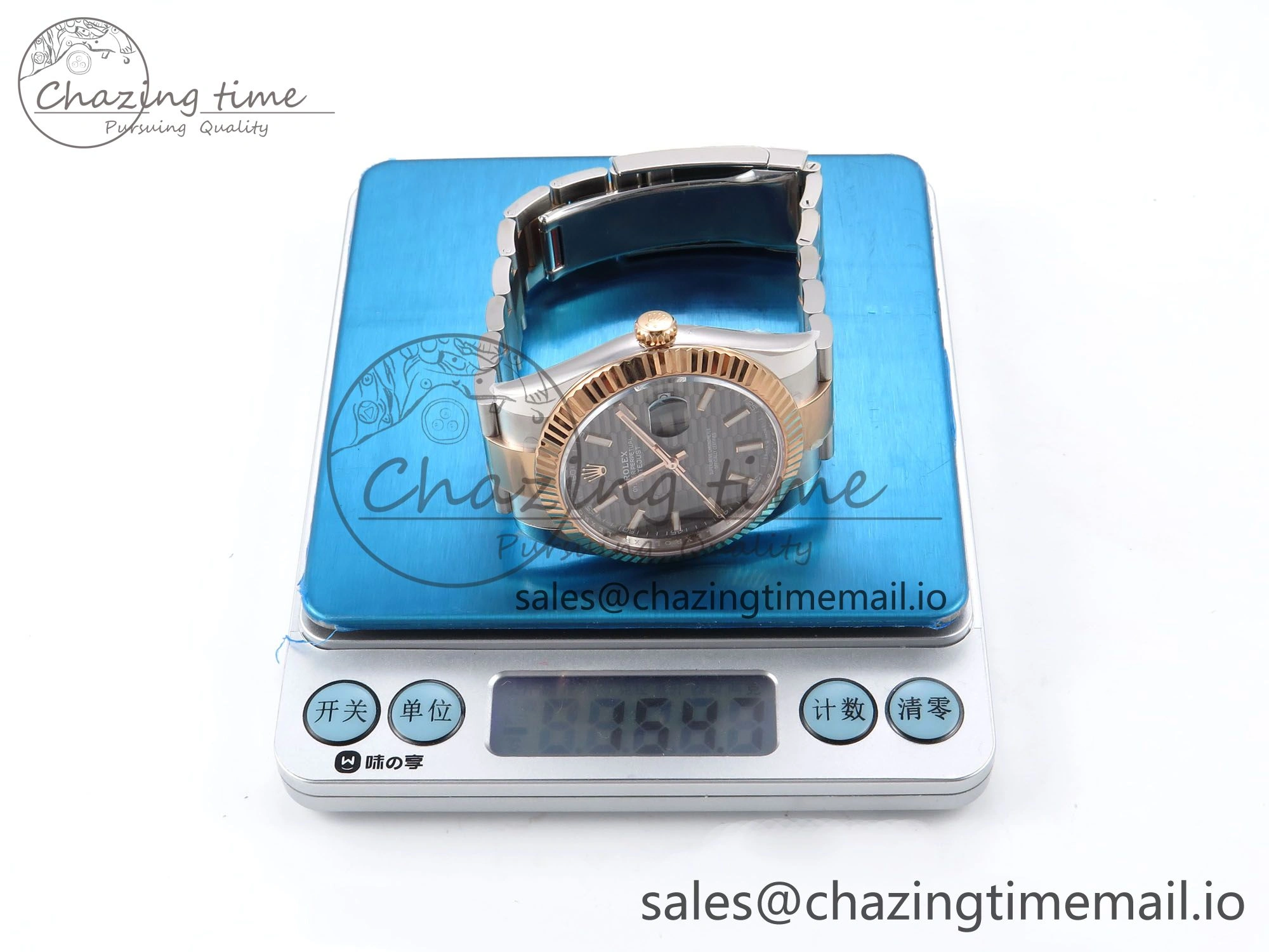 Trendy DateJust 41 126331 ARF 1:1 Best Edition 904L Steel Gray Textured Dial on SS RG Oyster Bracelet SH3235（Gain Weight） 1098