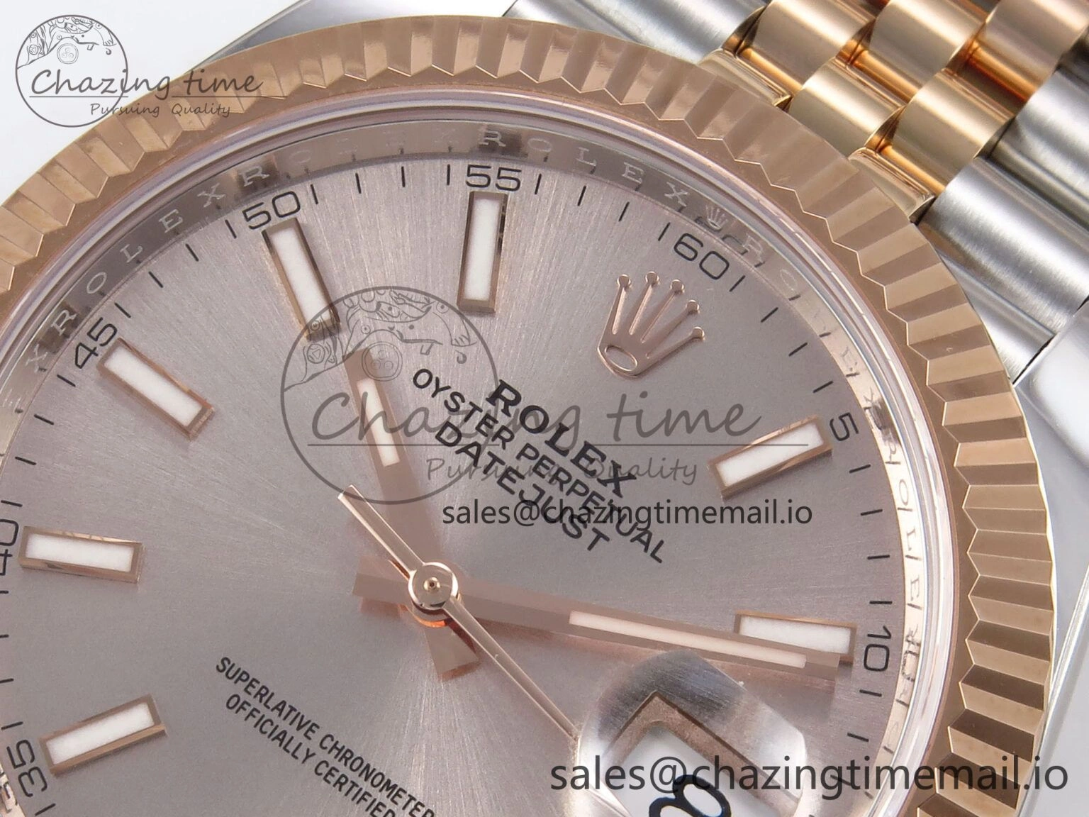 DateJust 41 126331 ARF 1:1 Best Edition 904L Steel RG Dial on SS RG Jubilee Bracelet SH3235（Gain Weight） HighQuality 1108