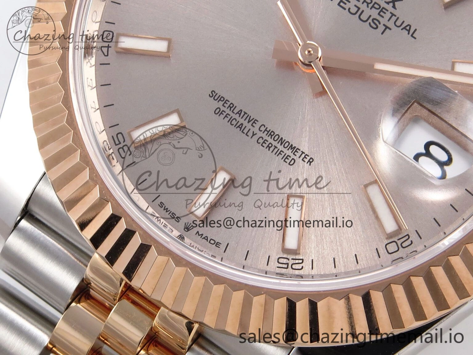 DateJust 41 126331 ARF 1:1 Best Edition 904L Steel RG Dial on SS RG Jubilee Bracelet SH3235（Gain Weight） HighQuality 1108