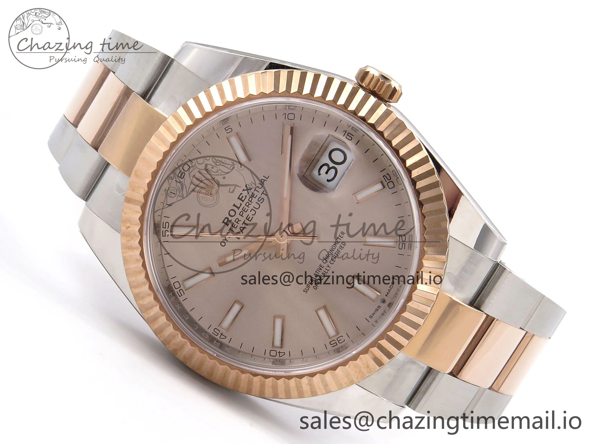 DateJust 41 126331 ARF 1:1 Best Edition 904L Steel RG Dial on SS RG Oyster Bracelet SH3235（Gain Weight） Bright 1100