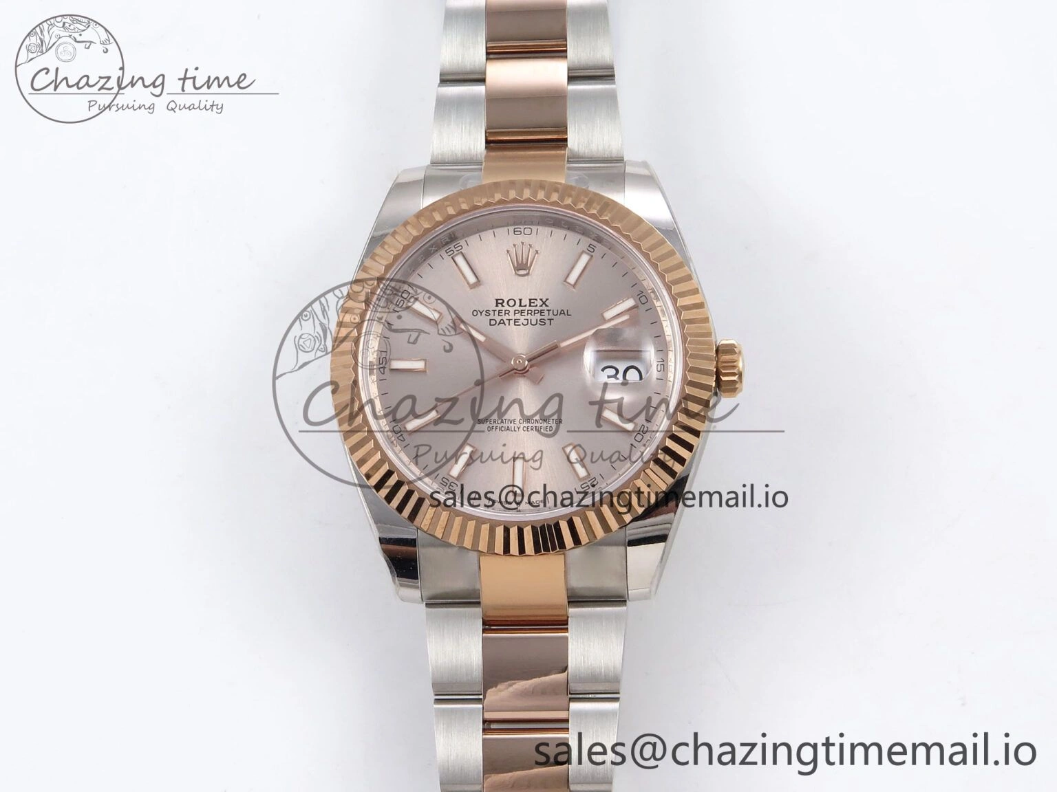 DateJust 41 126331 ARF 1:1 Best Edition 904L Steel RG Dial on SS RG Oyster Bracelet SH3235（Gain Weight） Bright 1100