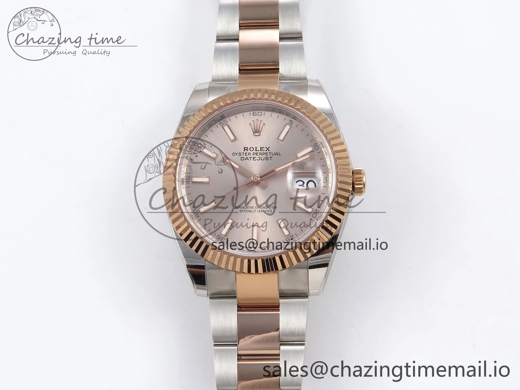 DateJust 41 126331 ARF 1:1 Best Edition 904L Steel RG Dial on SS RG Oyster Bracelet SH3235（Gain Weight） Bright 1100