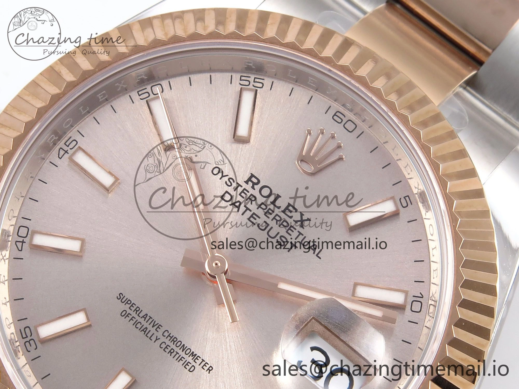 DateJust 41 126331 ARF 1:1 Best Edition 904L Steel RG Dial on SS RG Oyster Bracelet SH3235（Gain Weight） Bright 1100