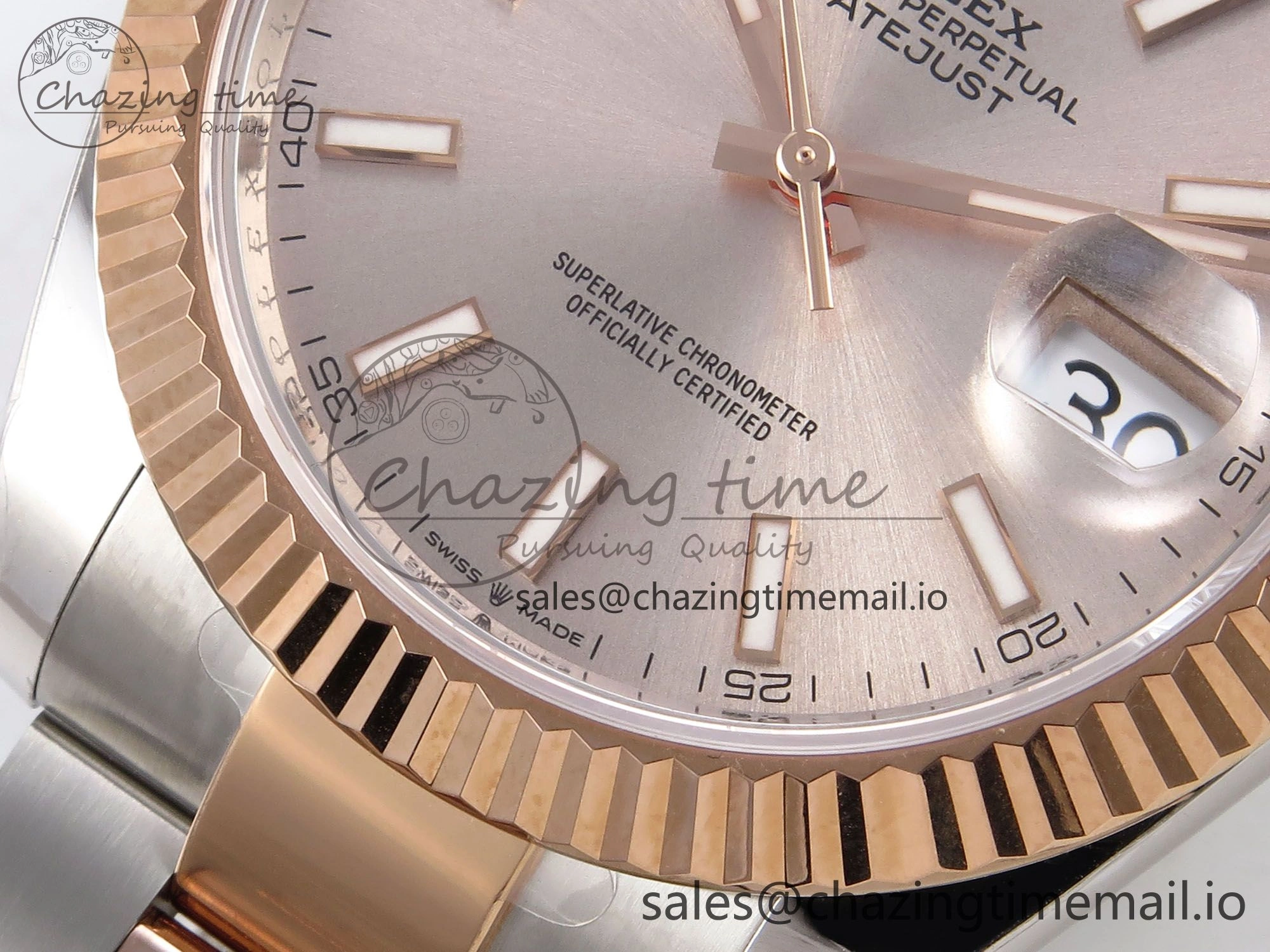 DateJust 41 126331 ARF 1:1 Best Edition 904L Steel RG Dial on SS RG Oyster Bracelet SH3235（Gain Weight） Bright 1100