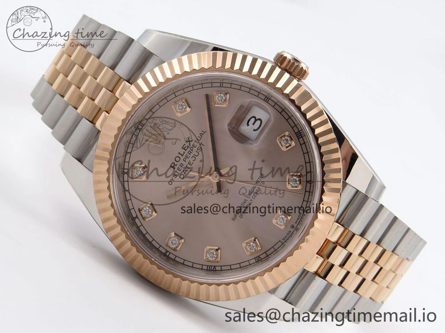 Colorful DateJust 41 126331 ARF 1:1 Best Edition 904L Steel RG Diamonds Dial on SS RG Jubilee Bracelet SH3235（Gain Weight） 1112