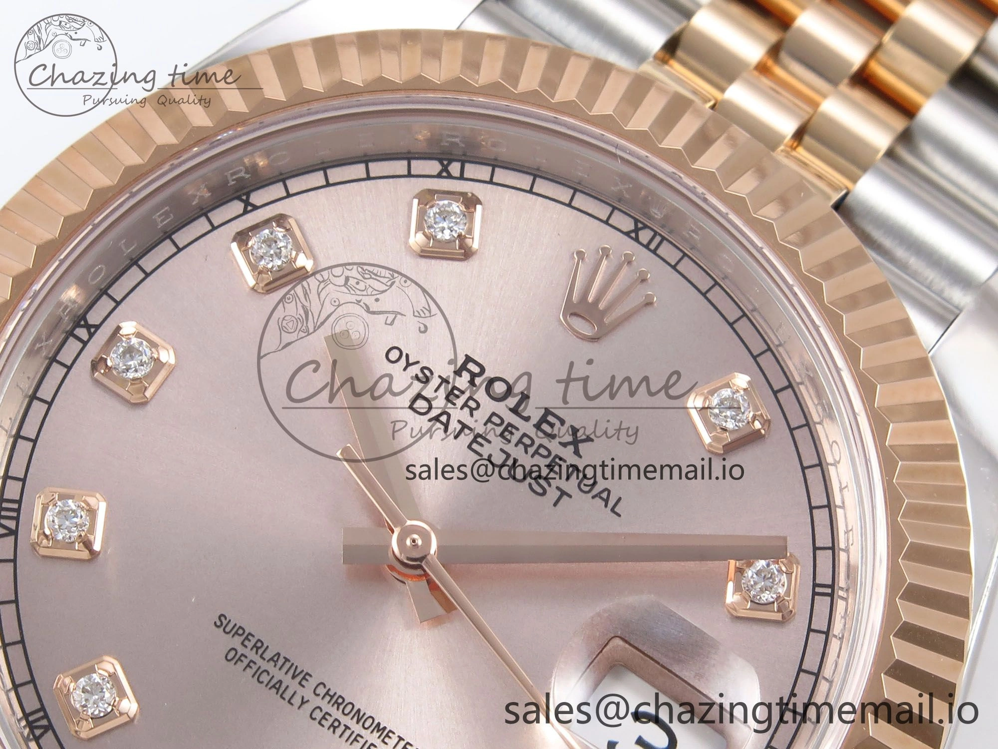 Colorful DateJust 41 126331 ARF 1:1 Best Edition 904L Steel RG Diamonds Dial on SS RG Jubilee Bracelet SH3235（Gain Weight） 1112