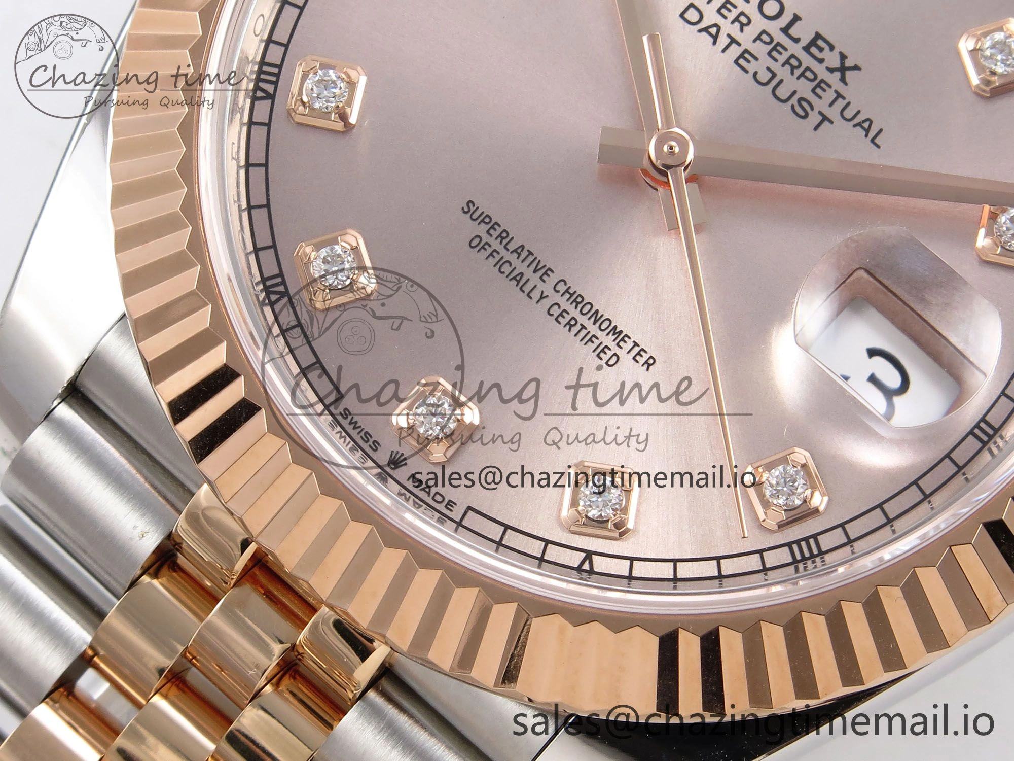 Colorful DateJust 41 126331 ARF 1:1 Best Edition 904L Steel RG Diamonds Dial on SS RG Jubilee Bracelet SH3235（Gain Weight） 1112