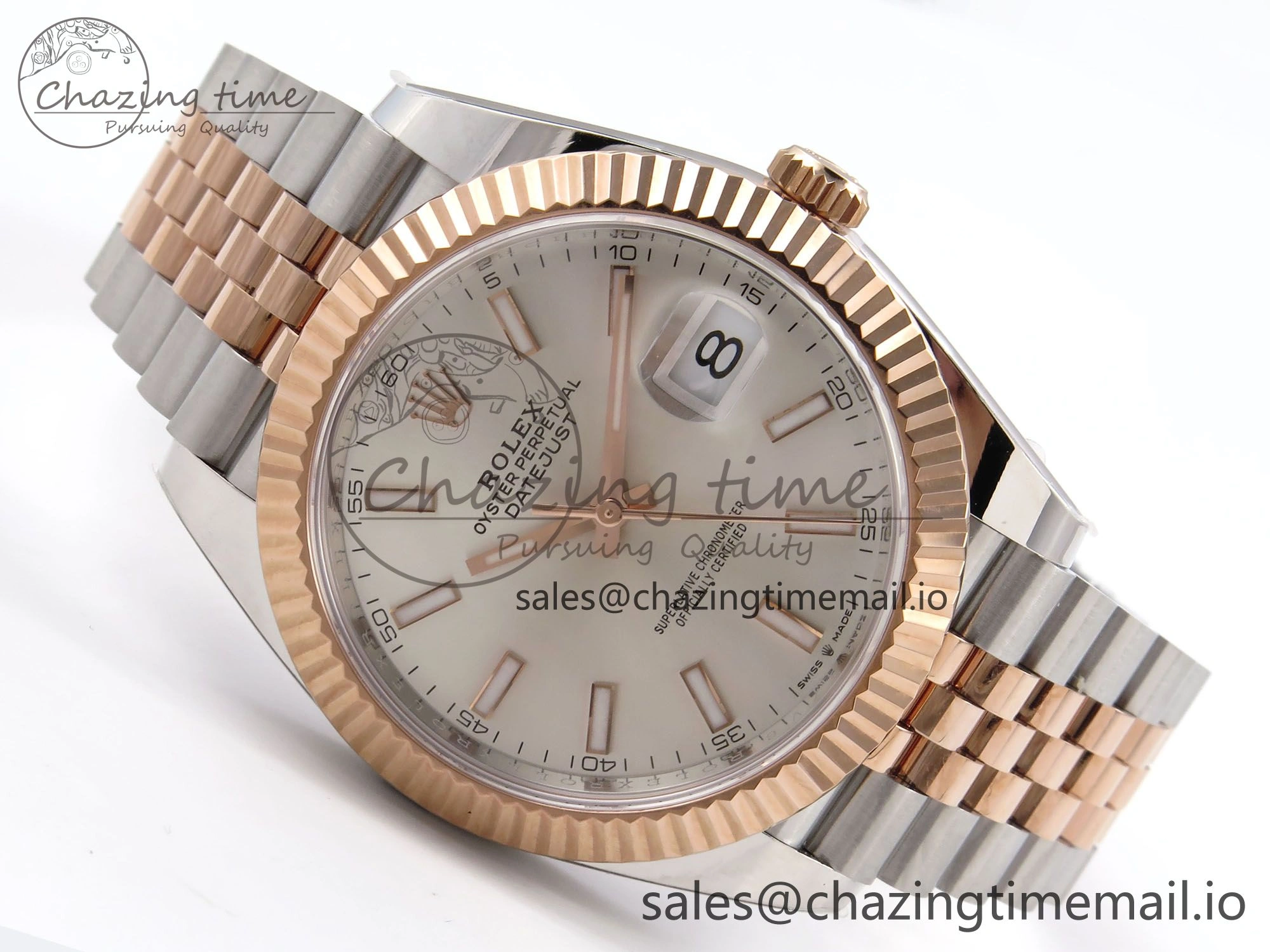 DateJust 41 126331 ARF 1:1 Best Edition 904L Steel Silver Dial on SS RG Jubilee Bracelet SH3235（Gain Weight） Bright 1107
