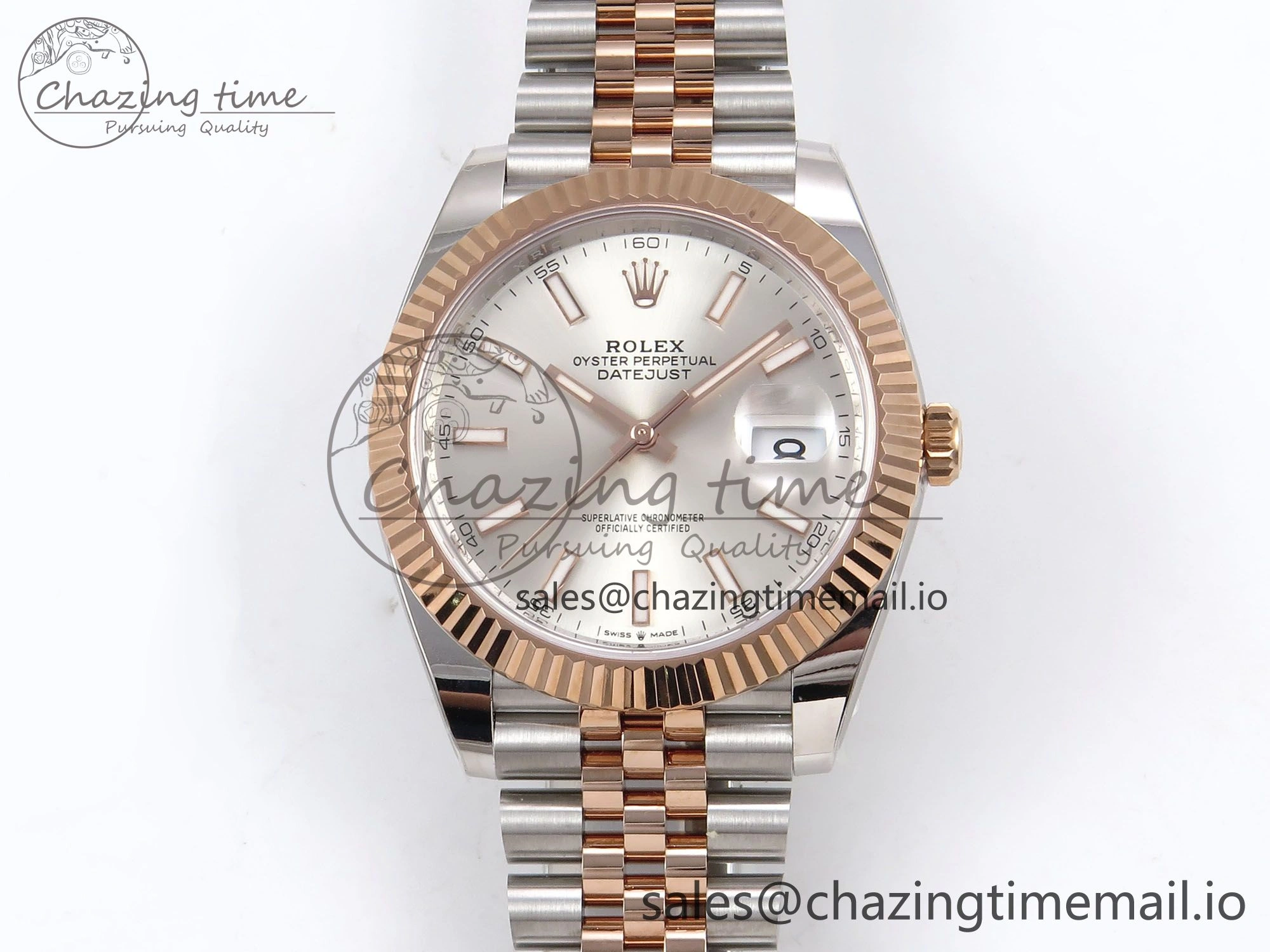 DateJust 41 126331 ARF 1:1 Best Edition 904L Steel Silver Dial on SS RG Jubilee Bracelet SH3235（Gain Weight） Bright 1107