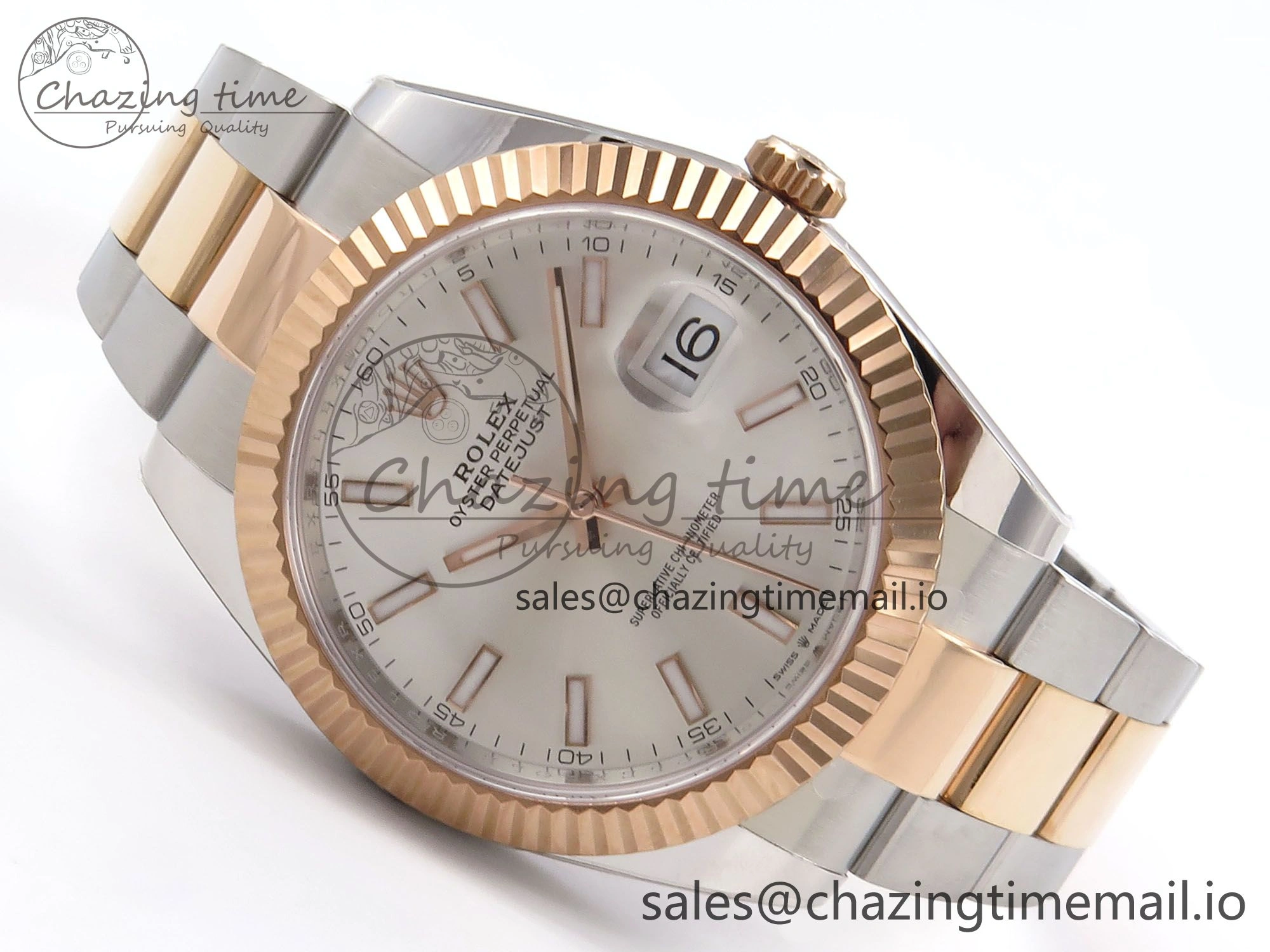 DateJust 41 126331 ARF 1:1 Best Edition 904L Steel Silver Dial on SS RG Oyster Bracelet SH3235（Gain Weight） Modern 1101