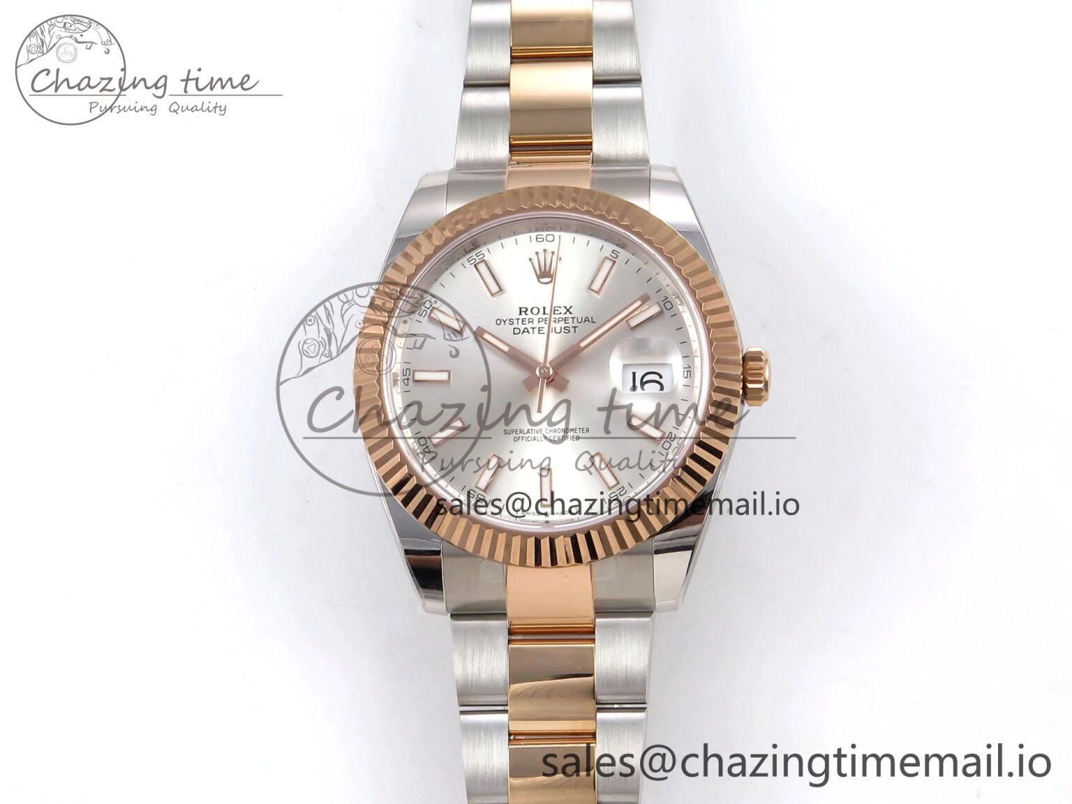 DateJust 41 126331 ARF 1:1 Best Edition 904L Steel Silver Dial on SS RG Oyster Bracelet SH3235（Gain Weight） Modern 1101