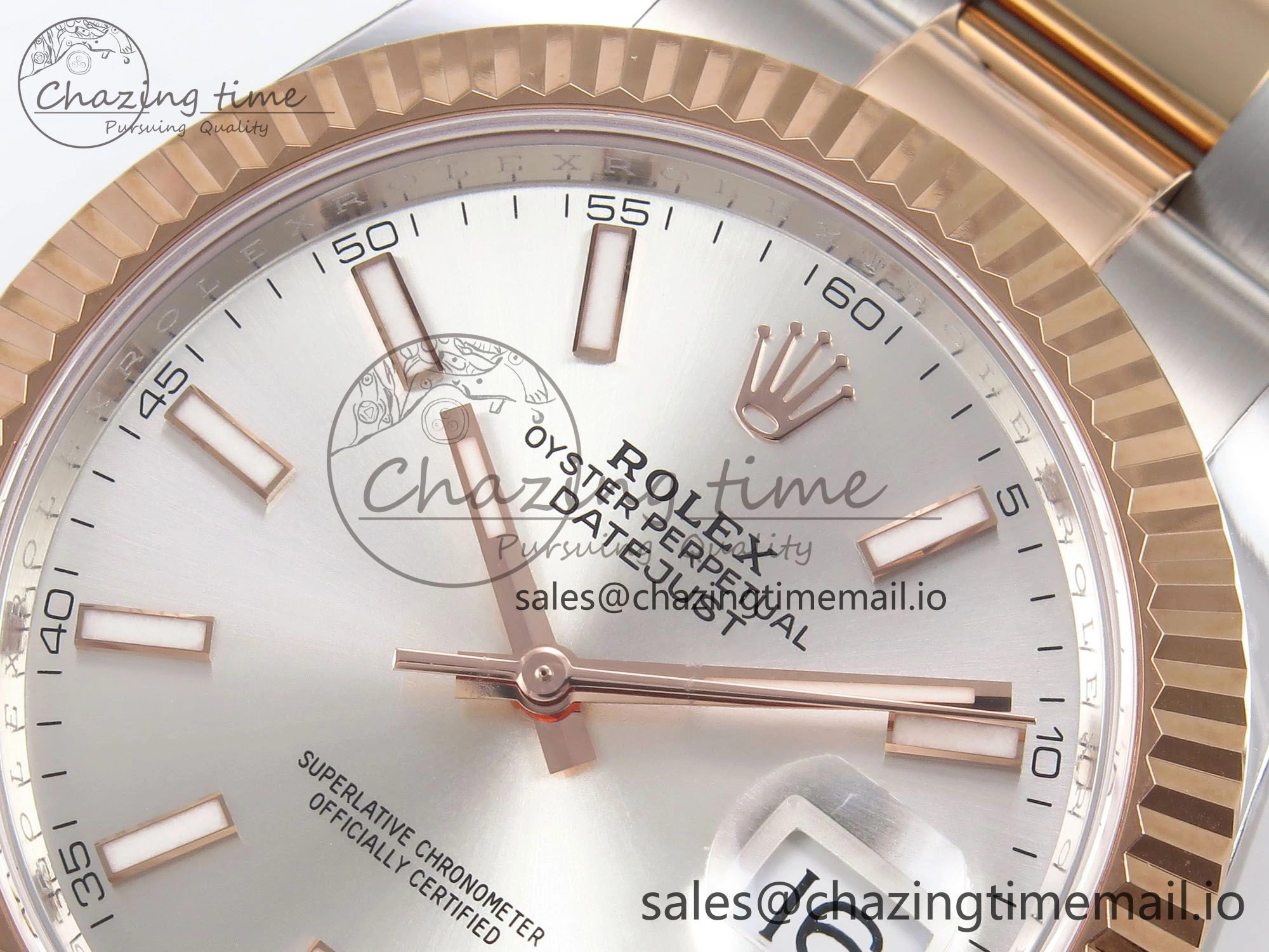 DateJust 41 126331 ARF 1:1 Best Edition 904L Steel Silver Dial on SS RG Oyster Bracelet SH3235（Gain Weight） Modern 1101