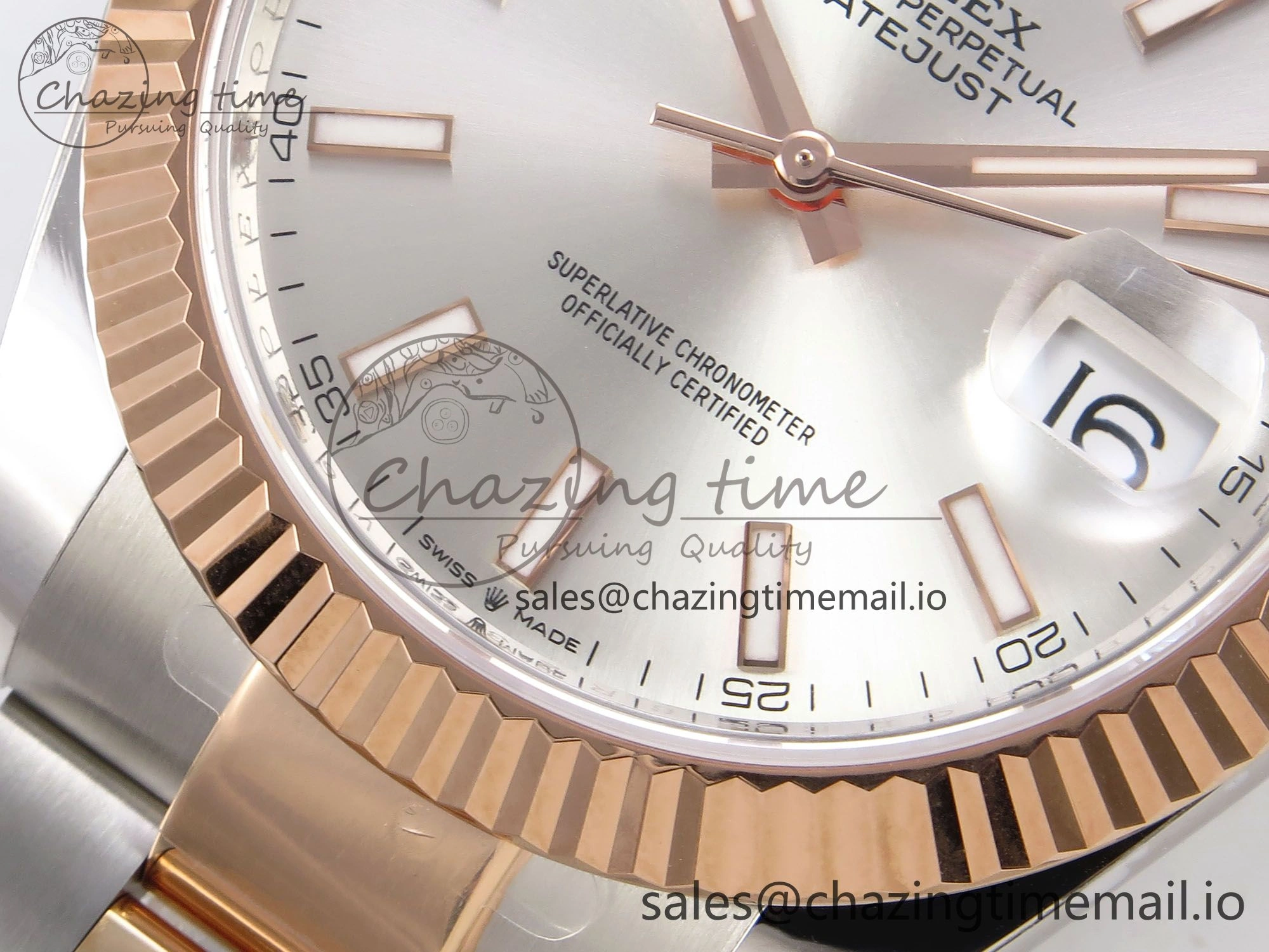 DateJust 41 126331 ARF 1:1 Best Edition 904L Steel Silver Dial on SS RG Oyster Bracelet SH3235（Gain Weight） Modern 1101