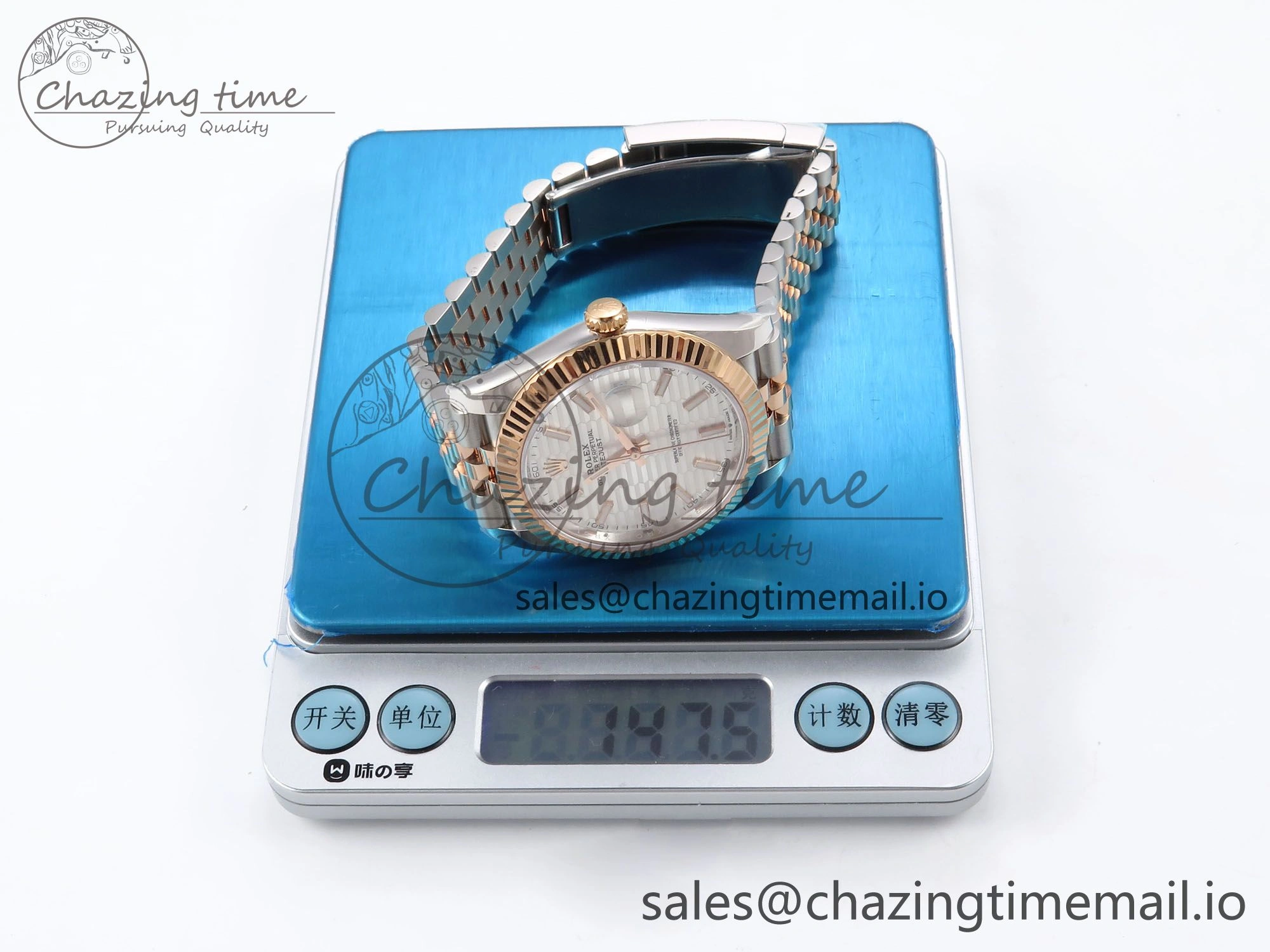 OnTrend DateJust 41 126331 ARF 1:1 Best Edition 904L Steel Silver Textured Dial on SS RG Jubilee Bracelet SH3235（Gain Weight） 1105