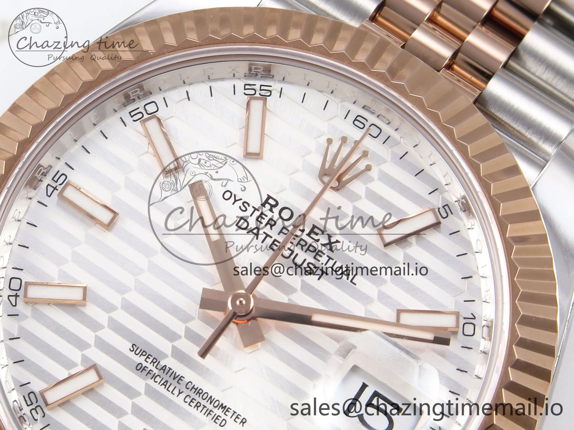 OnTrend DateJust 41 126331 ARF 1:1 Best Edition 904L Steel Silver Textured Dial on SS RG Jubilee Bracelet SH3235（Gain Weight） 1105