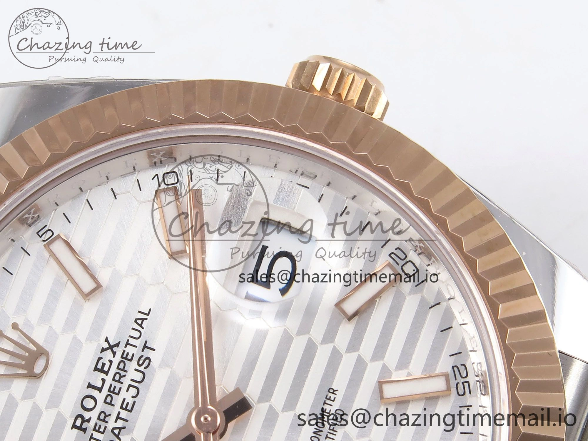 OnTrend DateJust 41 126331 ARF 1:1 Best Edition 904L Steel Silver Textured Dial on SS RG Jubilee Bracelet SH3235（Gain Weight） 1105