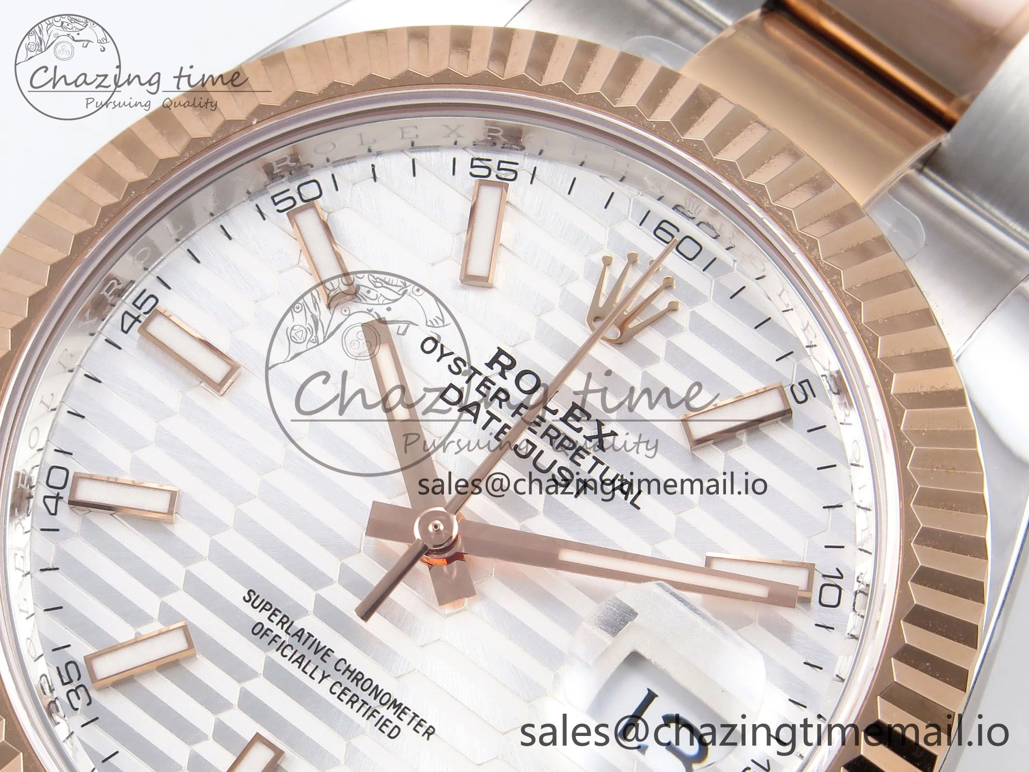 MultiPurpose DateJust 41 126331 ARF 1:1 Best Edition 904L Steel Silver Textured Dial on SS RG Oyster Bracelet SH3235（Gain Weight） 1097