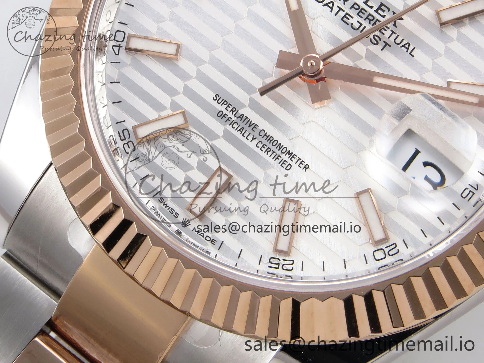 MultiPurpose DateJust 41 126331 ARF 1:1 Best Edition 904L Steel Silver Textured Dial on SS RG Oyster Bracelet SH3235（Gain Weight） 1097