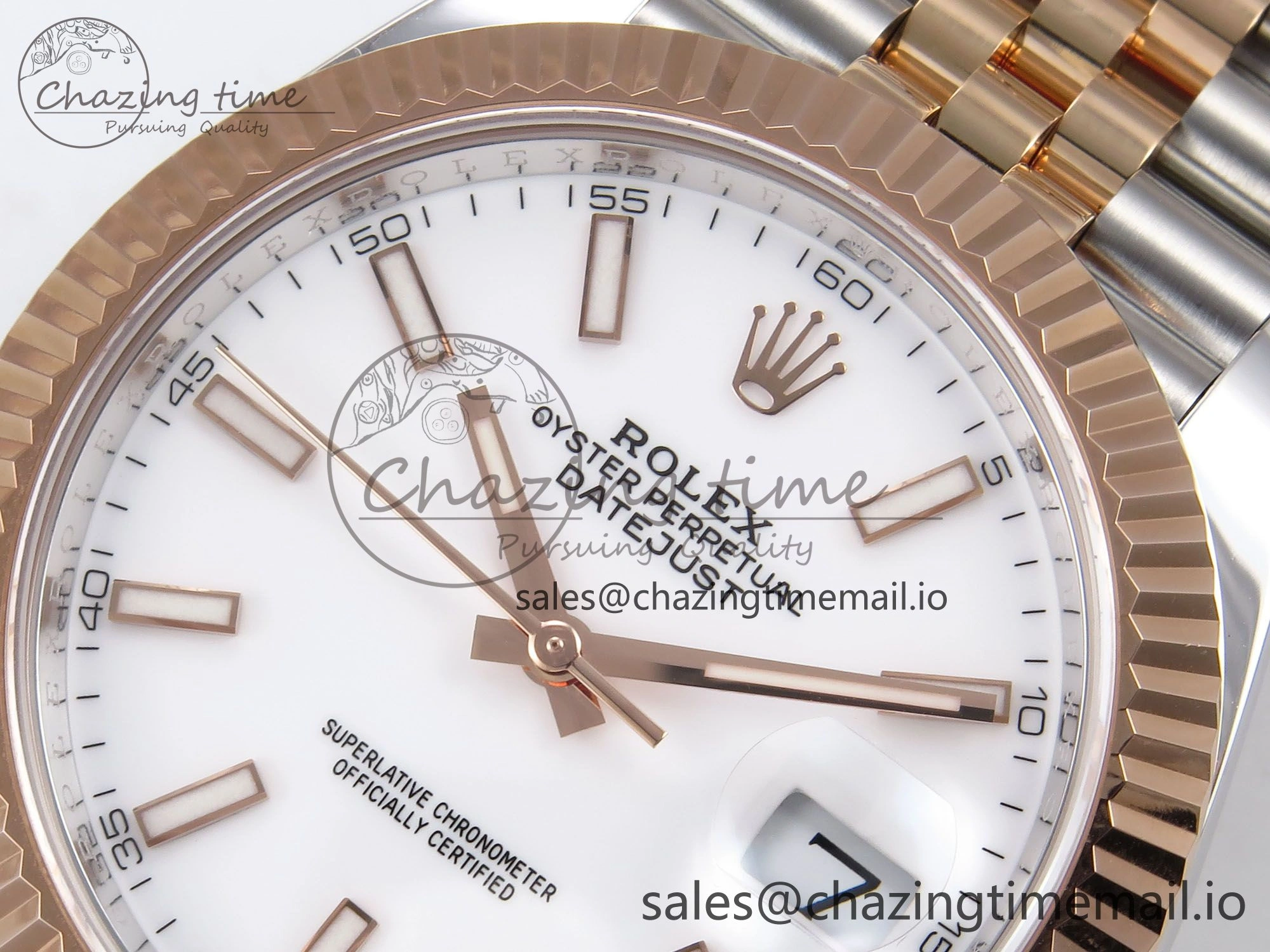 ZeroBulk DateJust 41 126331 ARF 1:1 Best Edition 904L Steel White Dial on SS RG Jubilee Bracelet SH3235（Gain Weight） 1110
