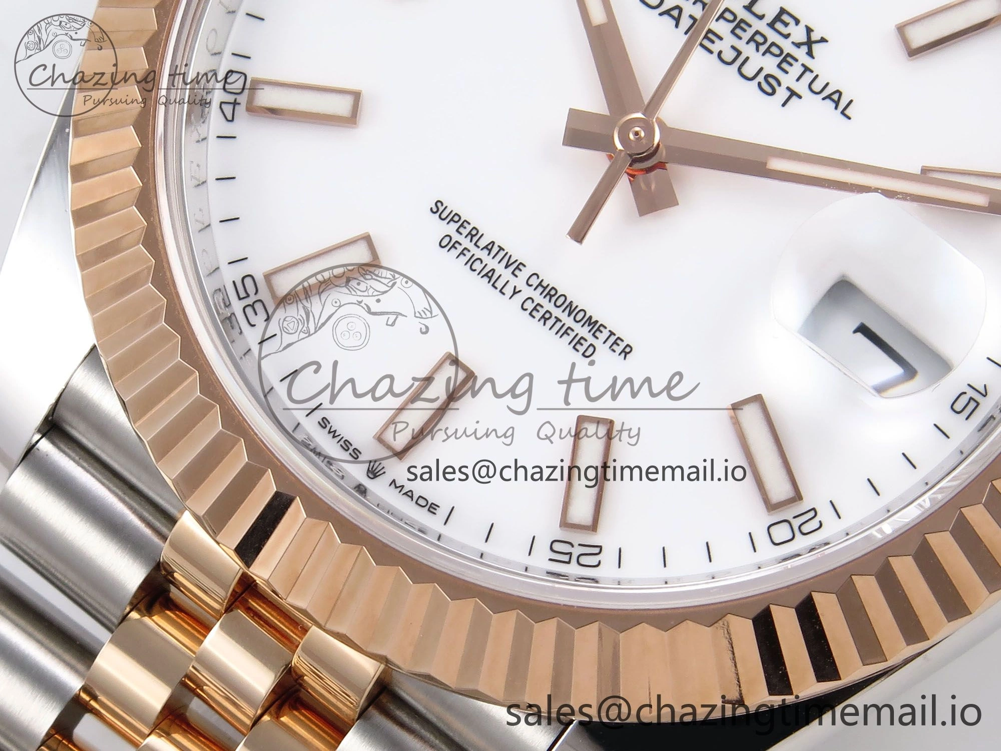 ZeroBulk DateJust 41 126331 ARF 1:1 Best Edition 904L Steel White Dial on SS RG Jubilee Bracelet SH3235（Gain Weight） 1110